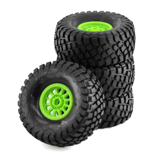 RC Reifen Felgen Kompatibel Mit ARRMA Für Mojave Für TRAXXAS Für UDR 1/7 RC Auto 138 Mm Off-Road Für Buggy Für Desert Short Course Truck Reifen 17 Mm Radsechskant(Green) von APMXQWIL