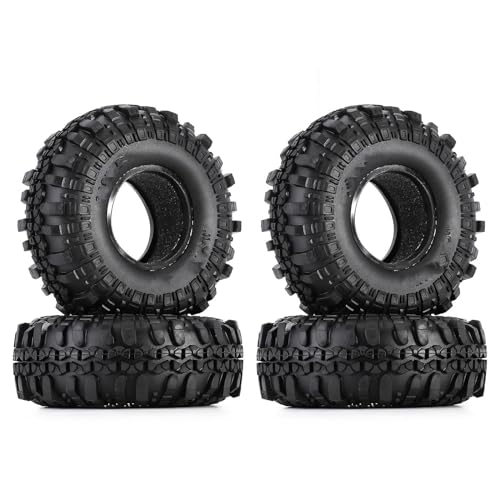 RC Reifen Felgen Kompatibel Mit Axial Für SCX10 90046 AXI03007 Für Tamiya CC01 D90 D110 4 Stück 1,9 Zoll Gummireifen/Radreifen Für 1:10 RC Rock Crawler von APMXQWIL
