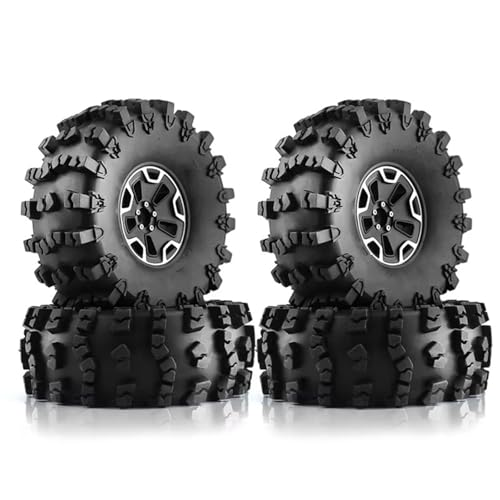 RC Reifen Felgen Kompatibel Mit Axial Für SCX10 Für Wraith Für Capra Für Traxxas Für TRX4 1/10 RC Crawler Auto 4 Stück 150 Mm 2,2 Zoll Schwarzer Reifen von APMXQWIL