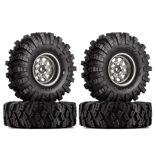 RC Reifen Felgen Kompatibel Mit Axial Für SCX24 Für Enduro24 1,0 Beadlock Rad Schlamm Reifen Set Deep Dish Negative Offset 3,78mm Für RC Crawler Auto(Color3) von APMXQWIL