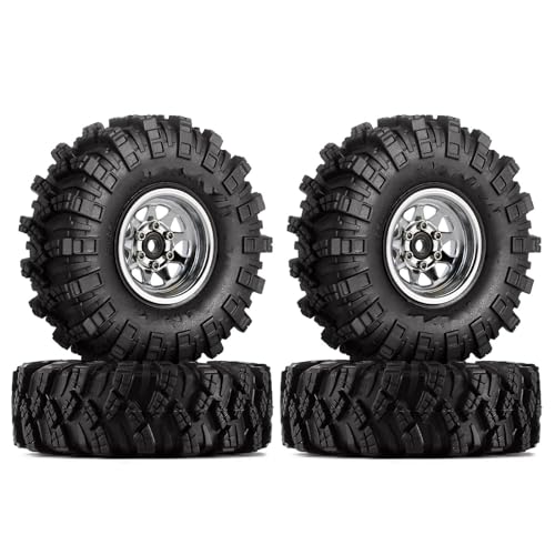 RC Reifen Felgen Kompatibel Mit Axial Für SCX24 Für Enduro24 1,0 Beadlock Rad Schlamm Reifen Set Deep Dish Negative Offset 3,78mm Für RC Crawler Auto(Color6) von APMXQWIL