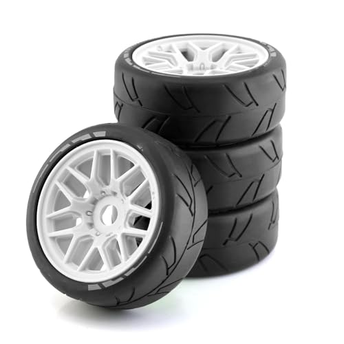 RC Reifen Felgen Kompatibel Mit Feishen Für Ping Run GT Reifen Für Racing Highway 4 Stück Short Course Truck Reifen Reifen Rad 17 Mm Adapter Für 1/8 RC Autoreifen(Color2) von APMXQWIL