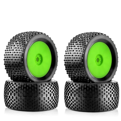 RC Reifen Felgen Kompatibel Mit HPI Für HSP Für Bazooka Für Camper 140 Mm Off-Road-Buggy-Reifen Rad 17 Mm Sechskantnaben Für 1/8 RC Für Rennwagen 4WD RC-Reifen(Color2) von APMXQWIL