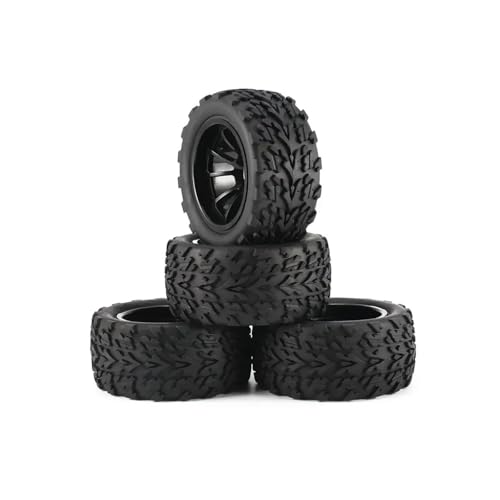 RC Reifen Felgen Kompatibel Mit HSP 94111 94188 1/10 Offroad-RC-Autos 4 Stück LKW-Radreifen D128 Mm Gummireifenräder In 12 Mm Sechskantadapter(A10) von APMXQWIL