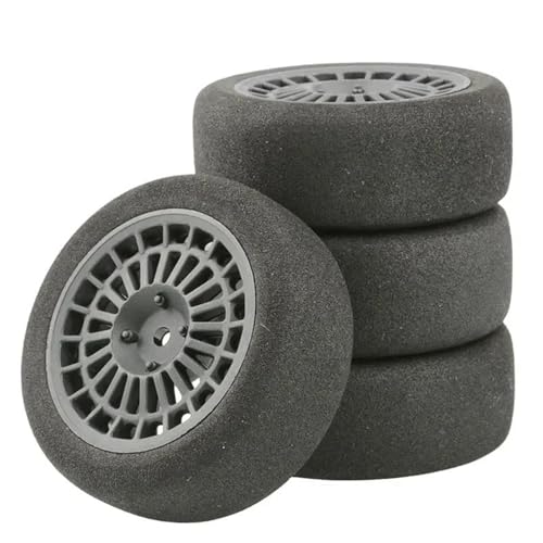 RC Reifen Felgen Kompatibel Mit HSP Für HPI Für RGT LC Für Racing PTG-2 Für Tamiya TT02 4PCS 68 * 26mm RC Auto Rad Reifen Set Für 1/10 Rally Truck Kyosho(Black) von APMXQWIL