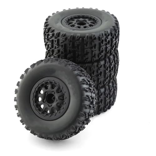 RC Reifen Felgen Kompatibel Mit Slash Für Arrma Für Senton Für HuanQi 727 Für Vkar 1/10 Rc Auto 112 Mm Short Course Truck Reifen Reifenrad Mit 12 Mm Sechskant(C M4) von APMXQWIL