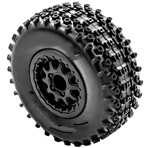 RC Reifen Felgen Kompatibel Mit Slash Für Arrma Für Senton Für HuanQi 727 Rc Auto 4 Stück 112 Mm 1/10 Short Course Truck Reifen Reifenrad Mit 12 Mm Sechskant(B) von APMXQWIL