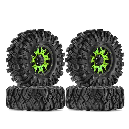 RC Reifen Felgen Kompatibel Mit TRX4 Für Axial SCX10 90046 Redcat Gen8 Rbx10 4PCS 110 * 38 Mm 1,9" Felgen Reifen Set Für 1:10 RC Rock Crawler Auto(Color1,A) von APMXQWIL