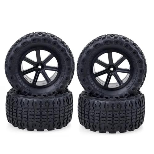 RC Reifen Felgen Kompatibel Mit Trxs Fernbedienung Truggy 4PCS 110mm RC Short Course Desert Truck Felgenreifensatz 12mm Nabensechskant Für 1/10 RC Autoreifen(Black) von APMXQWIL
