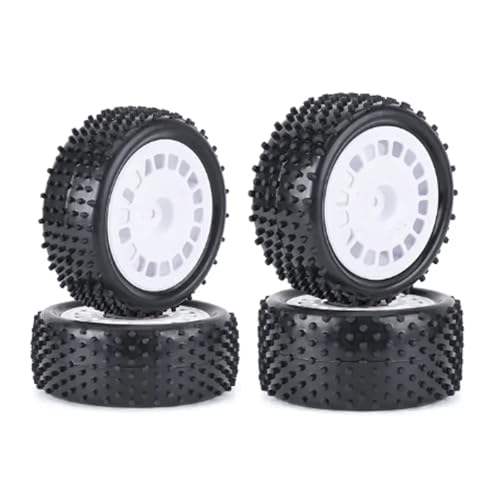RC Reifen Felgen Kompatibel Mit Wltoys 104001 Für Tamiya Für TT-02B 1/10 Rc Für Rallye-Reifen Für Buggy-Reifen Kunststoff-Upgrades Reifenmontagekleber RC-Teil(White) von APMXQWIL