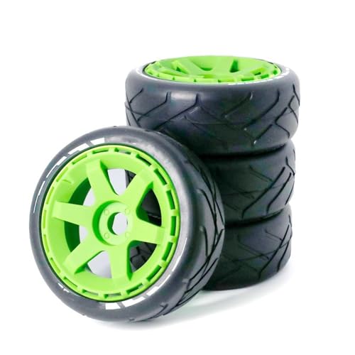 RC Reifen Felgen Kompatibel Mit ZD 103 Mm 1/8 1/10 Short Course Truck Tire Reifen Mit 17 Mm Radsechskant Für Modell Flat Running Wear-Resistant Grip Tire(Color A) von APMXQWIL