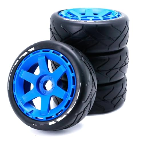 RC Reifen Felgen Kompatibel Mit ZD 103 Mm 1/8 1/10 Short Course Truck Tire Reifen Mit 17 Mm Radsechskant Für Modell Flat Running Wear-Resistant Grip Tire(Color C) von APMXQWIL