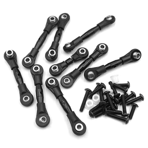 RC Zugstange Kompatibel Mit 4-Tec 2.0 Für VXL Für AWD 83076-4 1/10 RC Crawler Autoteile Aluminiumlegierung Für Chassis Link Rod Kit(Black) von APMXQWIL