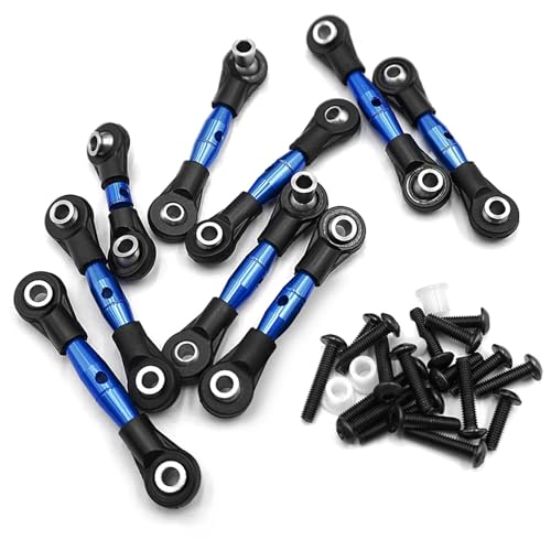 RC Zugstange Kompatibel Mit 4-Tec 2.0 Für VXL Für AWD 83076-4 1/10 RC Crawler Autoteile Aluminiumlegierung Für Chassis Link Rod Kit(Blue) von APMXQWIL