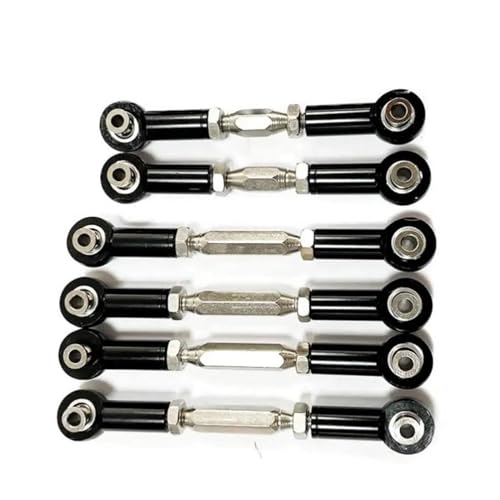 RC Zugstange Kompatibel Mit ARRMA Für SENTON 3S 1/10 RC-Auto, RC-Upgrade-Teil, RC-Lenkstangensatz, Lenkstangensatz Aus Aluminiumlegierung(Black) von APMXQWIL