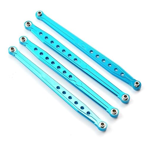 RC Zugstange Kompatibel Mit AXIAL SCX10 AX80043 AX80054 1/10 Crawler RC Auto-Tuning-Teile, 4-teiliger Lenkstangensatz Aus Aluminiumlegierung Vorn Und Hinten(Blue) von APMXQWIL