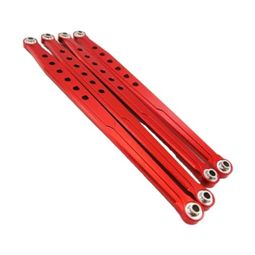 RC Zugstange Kompatibel Mit AXIAL SCX10 AX80043 AX80054 1/10 Crawler RC Auto-Tuning-Teile, 4-teiliger Lenkstangensatz Aus Aluminiumlegierung Vorn Und Hinten(Red) von APMXQWIL