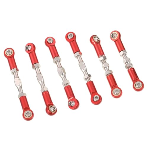 RC Zugstange Kompatibel Mit Arrma Für Senton 3S 1/10 RC-Autozubehör, Ersatzteile, 6-teiliger Lenkstangensatz Aus Aluminiumlegierung(Red) von APMXQWIL