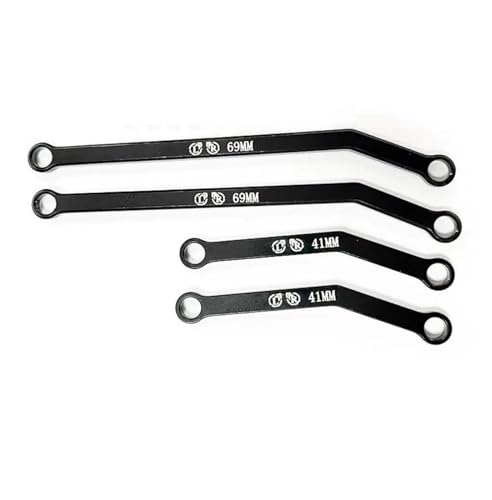 RC Zugstange Kompatibel Mit Axial Für SCX24 1/24 RC-Autoteil, RC-Autozubehör, Ersatzteile, 4-teiliger Lenkstangensatz Aus Aluminiumlegierung(Black) von APMXQWIL