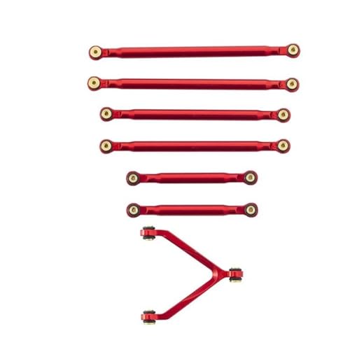 RC Zugstange Kompatibel Mit Axial Für SCX24 90081 1/24 RC Crawler Auto Metall Zugstange Link Linkage Tie Rod Kit Upgrade Teile Zubehör(Red) von APMXQWIL