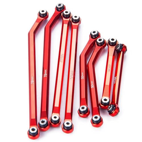 RC Zugstange Kompatibel Mit Axial Für SCX24 Für Gladiator AXI00005 1/24 RC Crawler Auto Upgrades Teile Zubehör 8PCS Chassis Links Verknüpfung(Red) von APMXQWIL