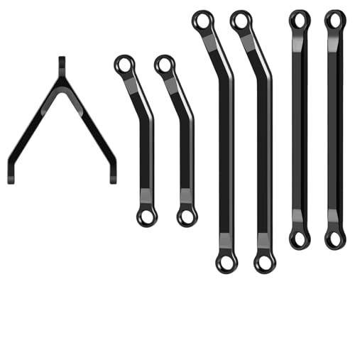 RC Zugstange Kompatibel Mit Axial Für SCX24 GX470 1/24 RC-Automodifikationsersatzteile, Aluminiumlegierung Für Chassis-Links-Set(Black) von APMXQWIL
