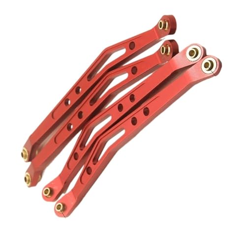 RC Zugstange Kompatibel Mit Axial Für Wraith 90018 1/10 RC Crawler Auto Aluminium Legierung Link Stange Oberen Unteren Arm Chassis Suspension Verknüpfung(Red,Upper Links) von APMXQWIL