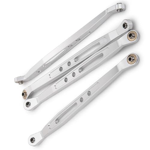 RC Zugstange Kompatibel Mit Axial Für Wraith 90018 1/10 RC Crawler Auto Aluminium Legierung Link Stange Oberen Unteren Arm Chassis Suspension Verknüpfung(White,Lower Links) von APMXQWIL