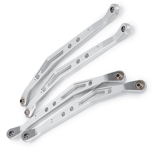 RC Zugstange Kompatibel Mit Axial Für Wraith 90018 1/10 RC Crawler Auto Aluminium Legierung Link Stange Oberen Unteren Arm Chassis Suspension Verknüpfung(White,Upper Links) von APMXQWIL