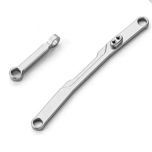 RC Zugstange Kompatibel Mit Axial SCX24 1/24 RC-Autoteil, 2-teilige Lenkstange, RC-Upgrade-Teil, Langlebige Lenkstange Aus Aluminiumlegierung(Silver) von APMXQWIL