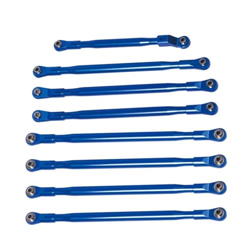 RC Zugstange Kompatibel Mit Axial SCX6 Für JLU 1/6 RC Crawler Auto-Tuning-Teile, 8-teiliges Metallverbindungsstangen-Aufhängungsgestänge-Set Mit Metallstangenende(Blue) von APMXQWIL