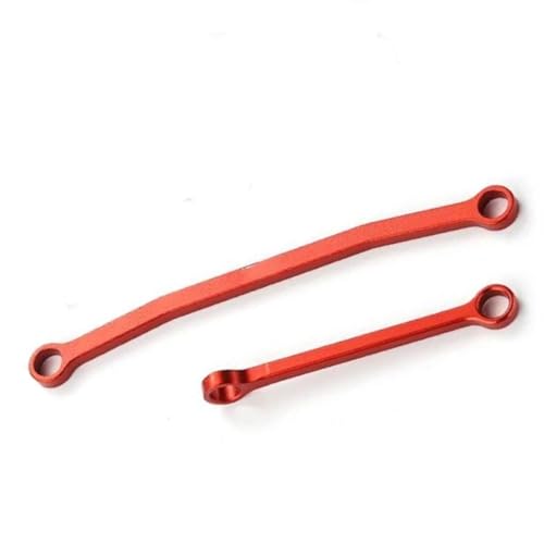 RC Zugstange Kompatibel Mit FMS FCX24 1/24 RC-Autoteil, 2-teiliges Lenkgestänge, RC-Upgrade-Teil, Aluminiumlegierung, Stärkere Lenkstange(Red) von APMXQWIL