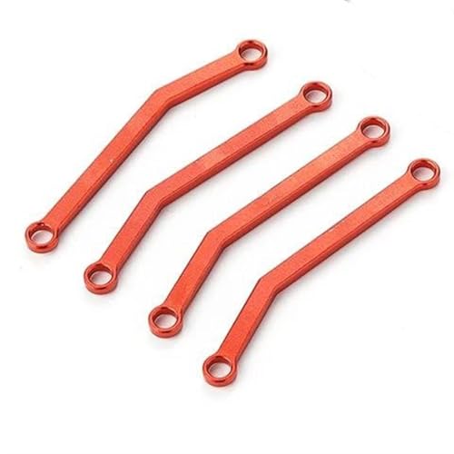 RC Zugstange Kompatibel Mit FMS FCX24 1/24 RC-Autoteil, RC-Autozubehör, Ersatzteile, 4-teiliges Lenkstangenset Aus Aluminiumlegierung(Red) von APMXQWIL