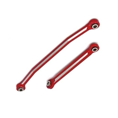 RC Zugstange Kompatibel Mit FMS FCX24 1/24 RC Crawler Auto Upgrades Teile Zubehör Metall Lenkstangen Lenkgestänge Spurstangen(Red) von APMXQWIL