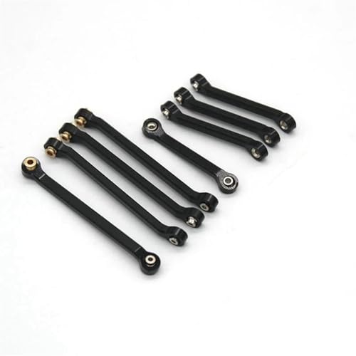 RC Zugstange Kompatibel Mit FMS Für EAZYRC Für Rochobby Für MOGRICH 1/18 RC Auto Upgrades Teile Zubehör Metall Chassis Linkage Link Rod Zugstange(Black) von APMXQWIL