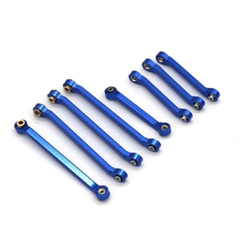 RC Zugstange Kompatibel Mit FMS Für EAZYRC Für Rochobby Für MOGRICH 1/18 RC Auto Upgrades Teile Zubehör Metall Chassis Linkage Link Rod Zugstange(Blue) von APMXQWIL