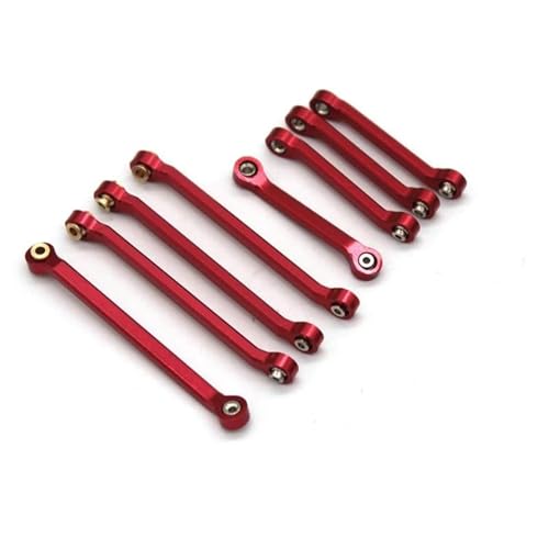 RC Zugstange Kompatibel Mit FMS Für EAZYRC Für Rochobby Für MOGRICH 1/18 RC Auto Upgrades Teile Zubehör Metall Chassis Linkage Link Rod Zugstange(Red) von APMXQWIL