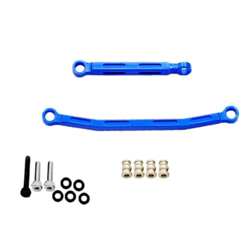 RC Zugstange Kompatibel Mit FMS Für FCX18 Für FCX24 1/24 RC-Auto, Lenkstange Aus Aluminiumlegierung, RC-Upgrade-Teil, 2-teiliges Lenkgestänge(Blue) von APMXQWIL