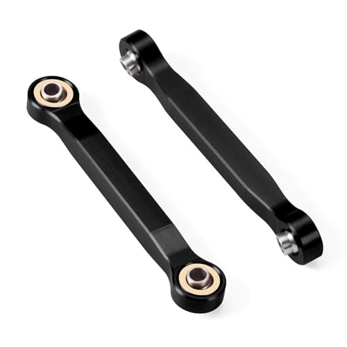 RC Zugstange Kompatibel Mit Granite Für GROM Für Typhon Für Grom 1/18 RC Crawler Auto Upgrade Teile 2 Stück 50 Mm Aluminiumlegierung Lenkstange Verbindungsgestänge(Black) von APMXQWIL