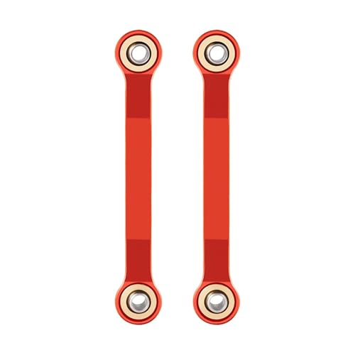 RC Zugstange Kompatibel Mit Granite Für GROM Für Typhon Für Grom 1/18 RC Crawler Auto Upgrade Teile 2 Stück 50 Mm Aluminiumlegierung Lenkstange Verbindungsgestänge(Red) von APMXQWIL