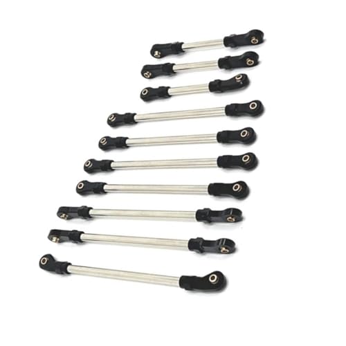 RC Zugstange Kompatibel Mit HB R1001 R1002 R1003 10 Stück Metallverbindungsstange Verstellbares Gestänge 1/10 RC Auto Upgrade Teile Zubehör(Black) von APMXQWIL