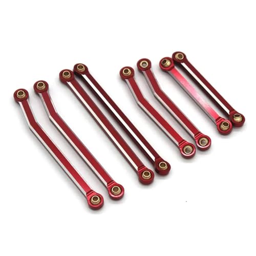 RC Zugstange Kompatibel Mit JJRC C8801 C8808 C8809 AX8560 Für TRX4M 1/18 Ferngesteuertes Autozubehör Mit 8 Zugstangen(Red) von APMXQWIL