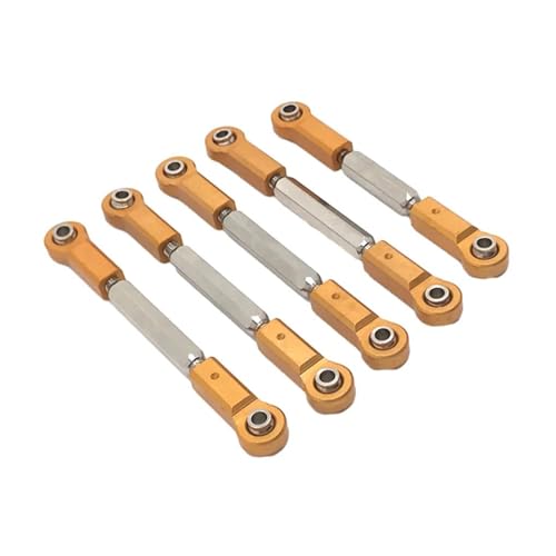 RC Zugstange Kompatibel Mit JLB Für J3 1/10 RC Für Monster Trucks, Upgrade-Teil, Lenkstange, RC-Autoteil, Langlebige Lenkstange(Yellow) von APMXQWIL