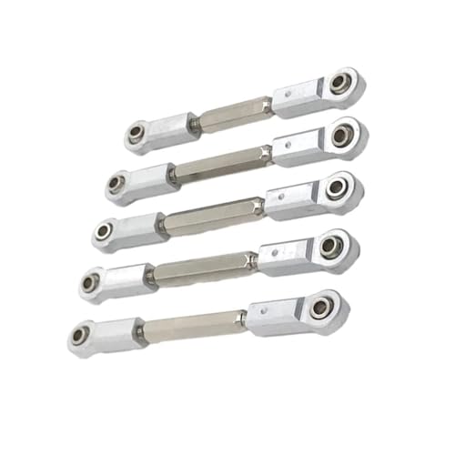 RC Zugstange Kompatibel Mit JLB J3 1/10 RC-Auto-Upgrade-Zubehör, 5-teiliges Metall-Zugstangen-Lenkstangen-Set, RC-Auto-Verbindungsstange(White) von APMXQWIL