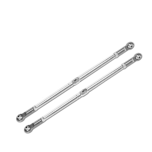 RC Zugstange Kompatibel Mit LOS234003 Für Baja Für Rey Für Losi 1/10 RC-Autoteile, Edelstahl-Hinterradaufhängung, Obere Verbindungen(Silver) von APMXQWIL