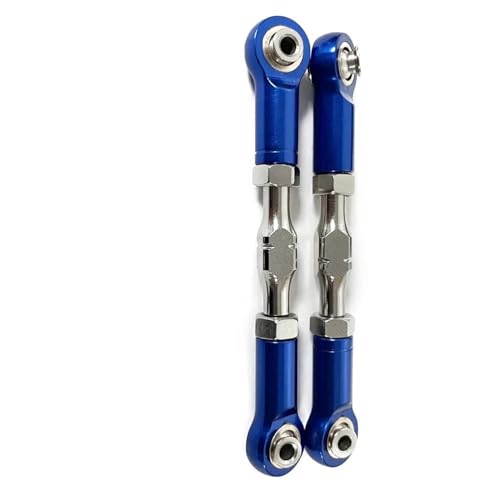 RC Zugstange Kompatibel Mit LOSI Für Baja Für Rey 4WD 1/10 RC-Autoteil, 2 Stück, Stärkere Lenkstange Aus Aluminiumlegierung, Lenkgestänge, Spurstange(Dark Blue) von APMXQWIL