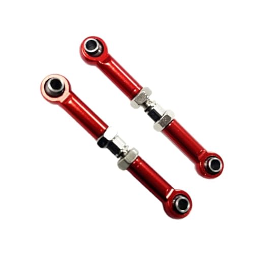 RC Zugstange Kompatibel Mit MJX 14209 14210 1/14 RC Crawler Auto Upgrades Teile Zubehör Upgrade Metall Lenkstange Lenkverbindung RC Auto Verbindungsstange(Red) von APMXQWIL