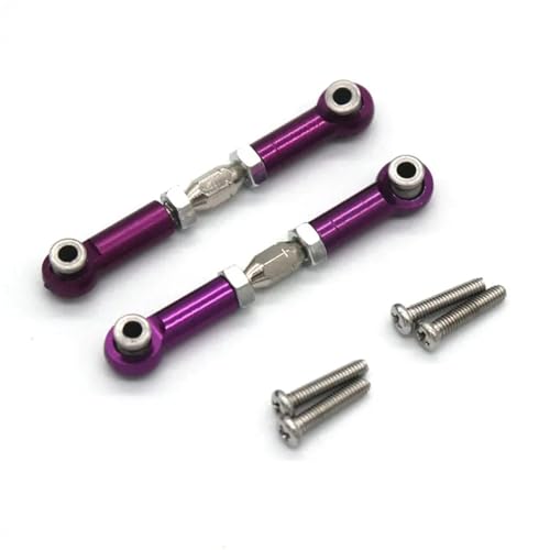 RC Zugstange Kompatibel Mit MJX 14210 14209 1/14 Fernbedienung Auto Metall Upgrade Teile Nachrüstung Lenkstange(Purple) von APMXQWIL