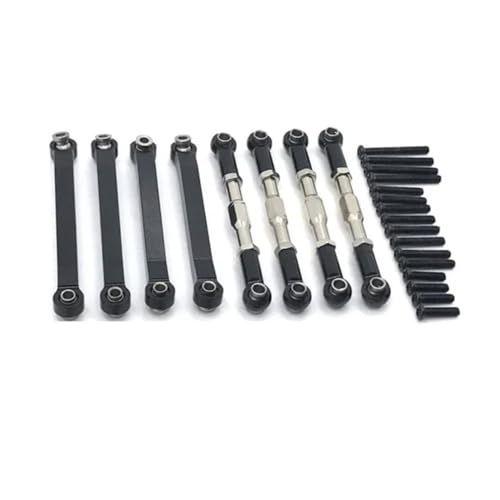 RC Zugstange Kompatibel Mit MN D90 D91 D96 D99 D99S MN90 MS 1/12 RC Auto-Upgrade-Teile Metallchassis Zugstangen Verbindungsfeder Spurstange(Black) von APMXQWIL