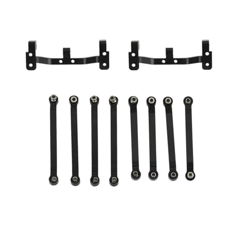 RC Zugstange Kompatibel Mit MN D90 D96 D99S MN98 MN99S 1/12 RC Auto Upgrade Teile Metall Zugstange Verbindungsstange Gestänge Mit Zugstangenmontagesatz(Black) von APMXQWIL
